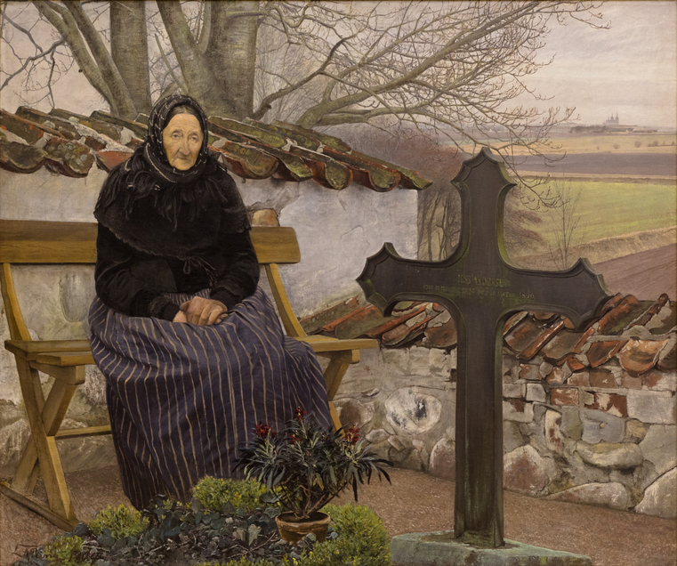 L.A. Ring: ”På kirkegården i Fløng”, 1904.
